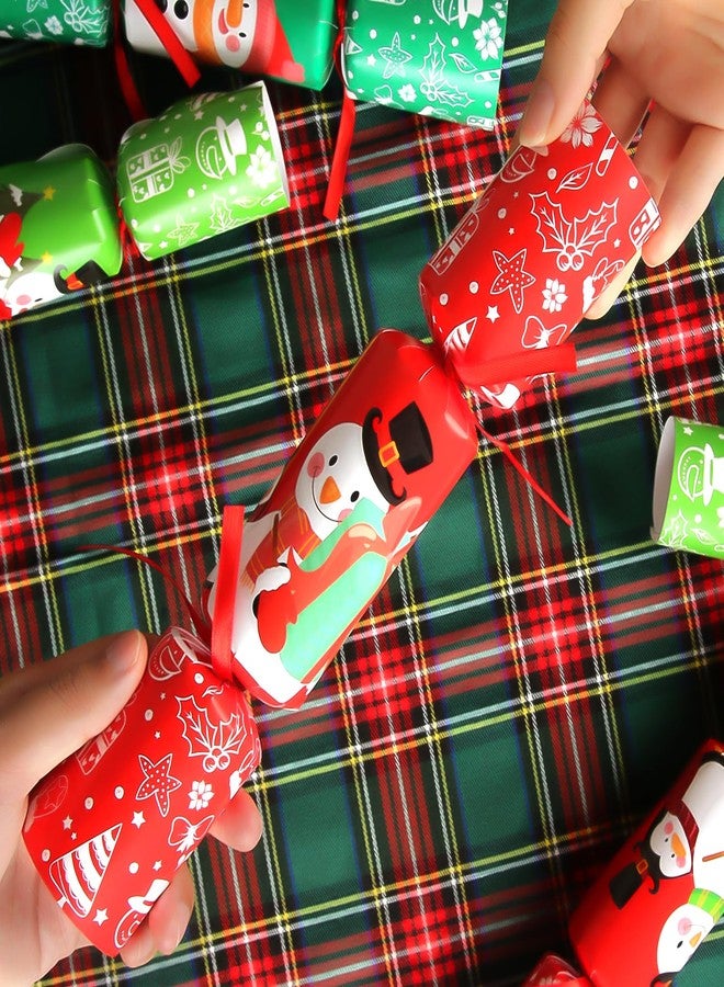 SURCVIO 8 Pack Non-Snap Christmas Table Party Favors with Party Hats Joke Little Gifts for Kids Adults, Christmas Snowman Design, Xmas Seasonal Holiday Dinner Traditions Supplies - Image 5